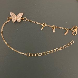 Butterfly studded bracelet